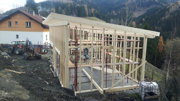 Holzriegelbau - Maschinenhütte