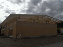 Holzriegelbau - Werkstatt mit Satteldach